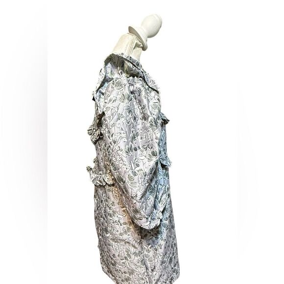 En Saison Michelle Purple Floral Jacquard Puff Sleeve Mini Dress Victorian L NWT - Picture 4 of 7